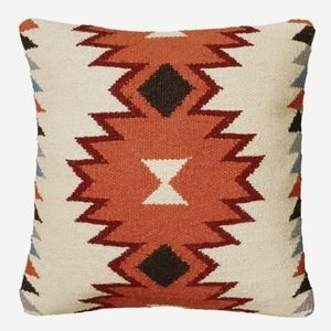 Rizzy Home NEW Handcrafted Southwestern Wool Square Pillow 18" x 18"